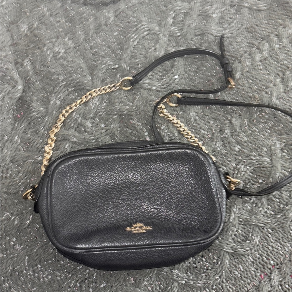 Coach Black Leather Crossbody Bag